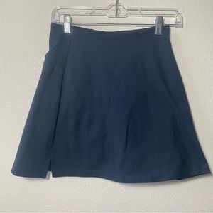 Girlfriend Collective Navy Blue Skort Mini Skirt High Waist Womens Small